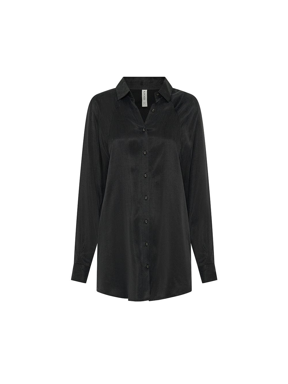 Emma Shirt Black KIVARI | Black cupro shirt