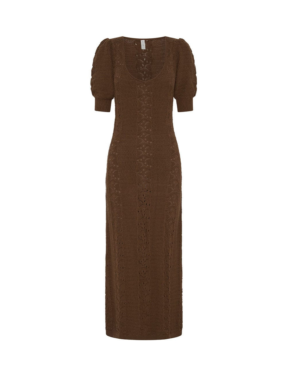 Helena Knit Dress Chocolate KIVARI | Brown knit dress