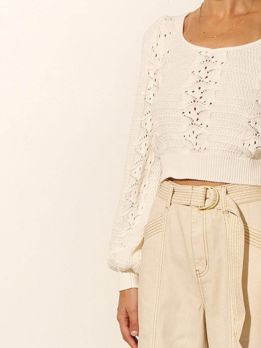 Helena Knit Top - Ivory