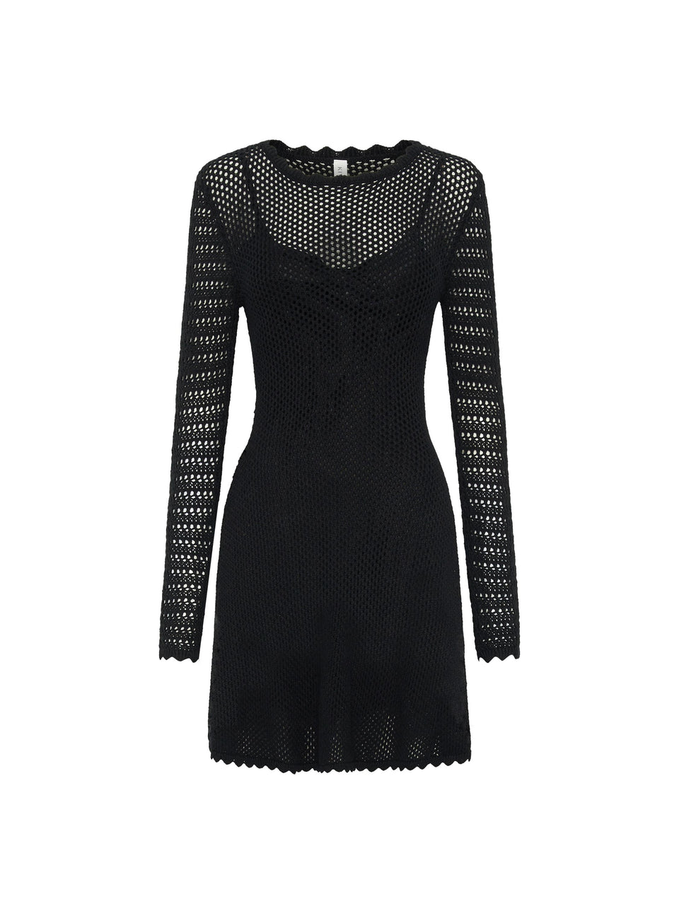 Ingrid Knit Mini Dress Black KIVARI | Black knit mini dress