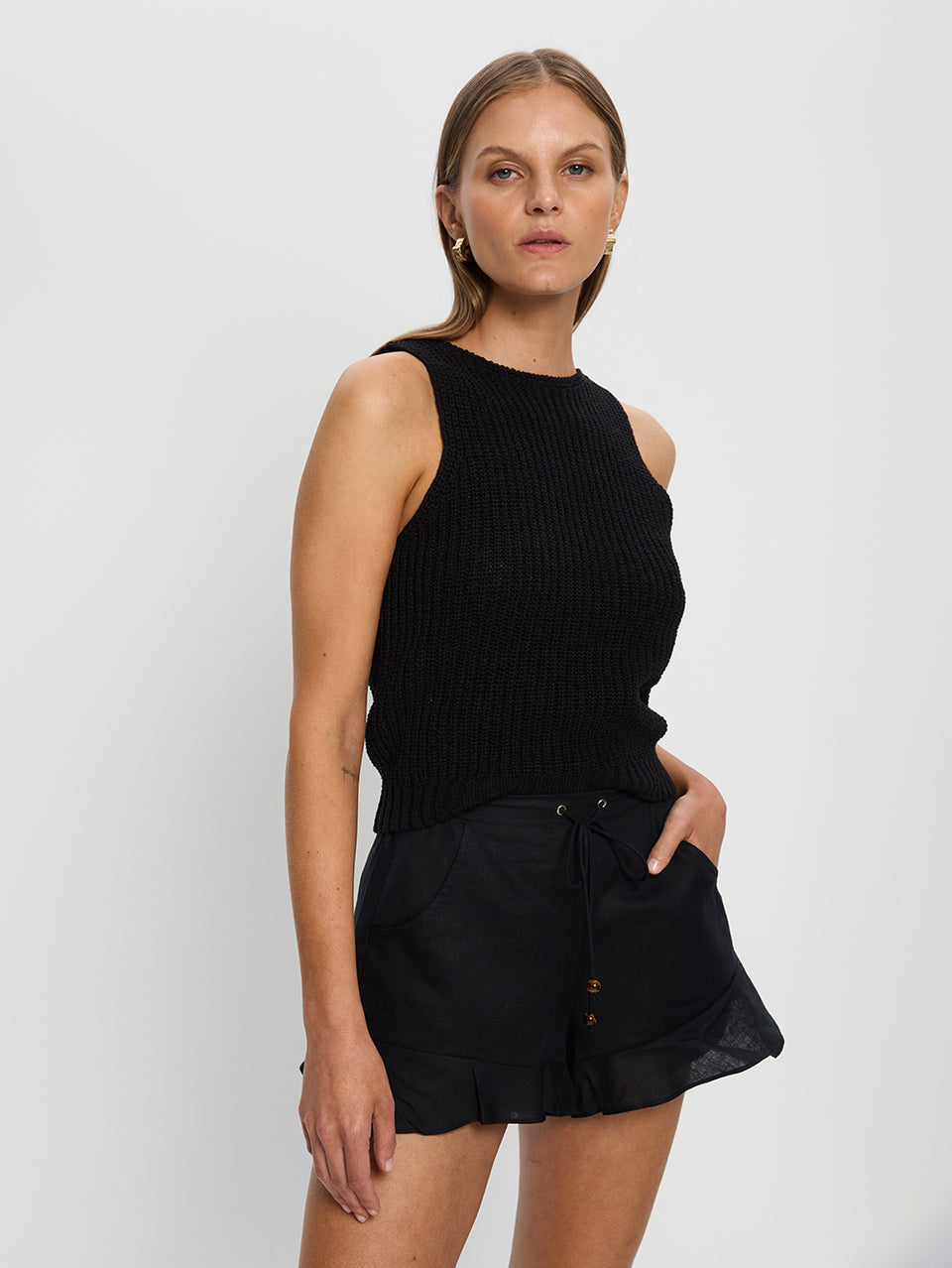 Ivy Knit Cami - Black