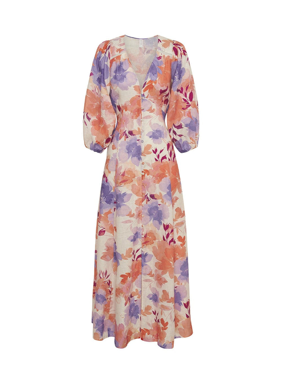 Johannes Maxi Dress KIVARI | Pink and purple floral maxi dress