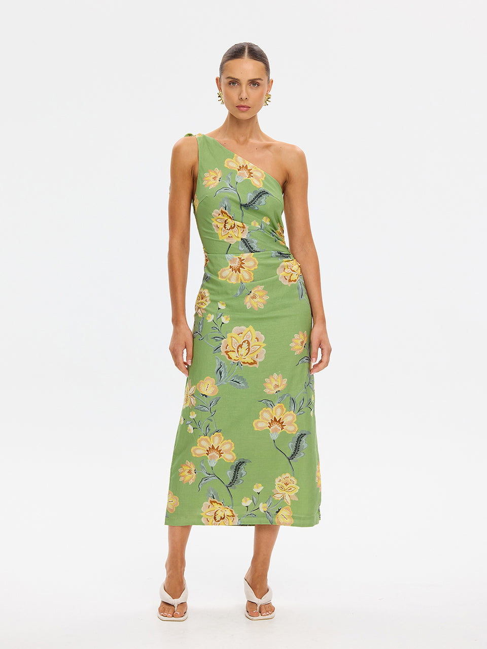 Eve One Shoulder Midi Dress