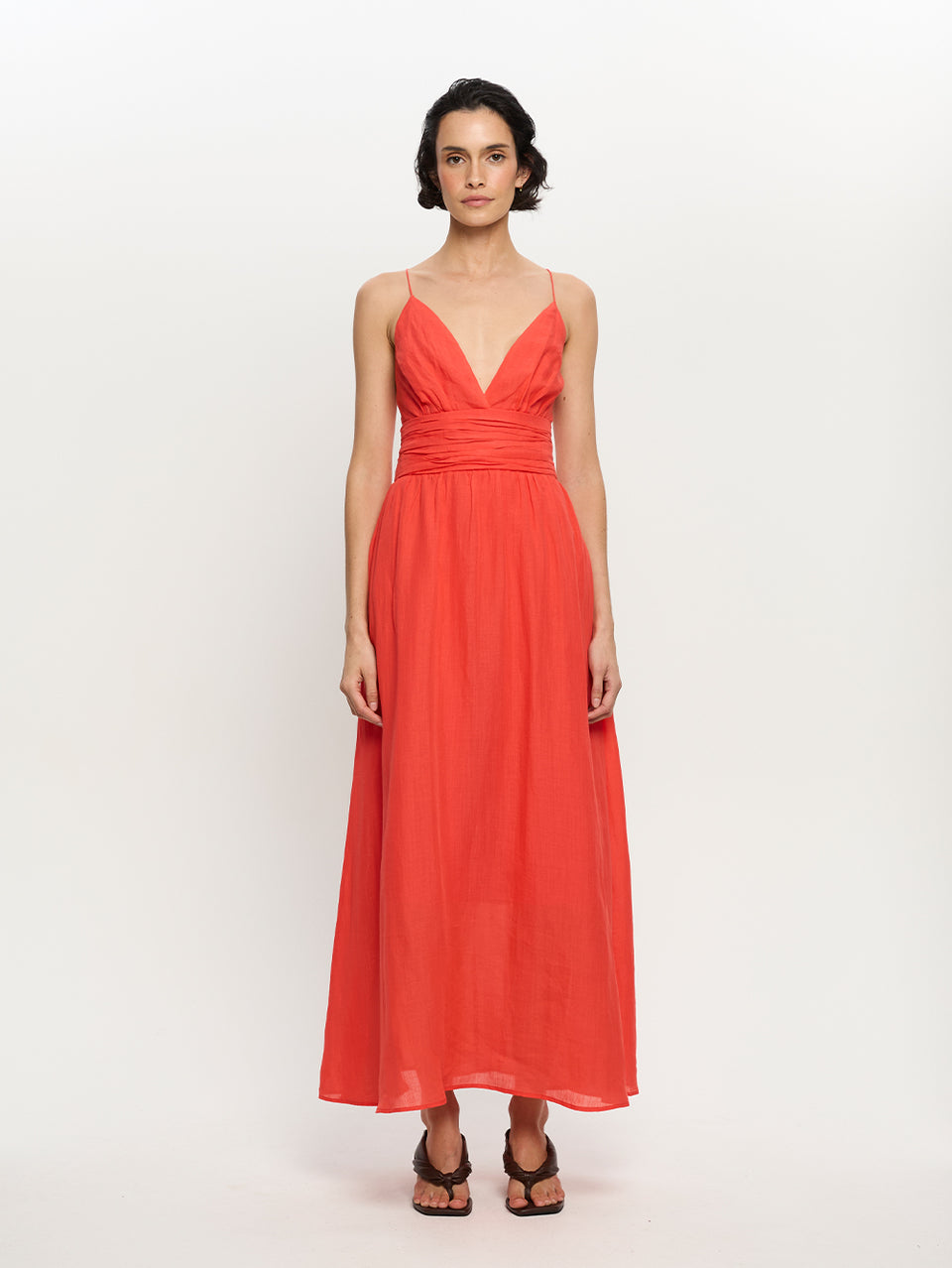 maxi red flowy dress HT 360 Collective - Long Red Dress main image 1