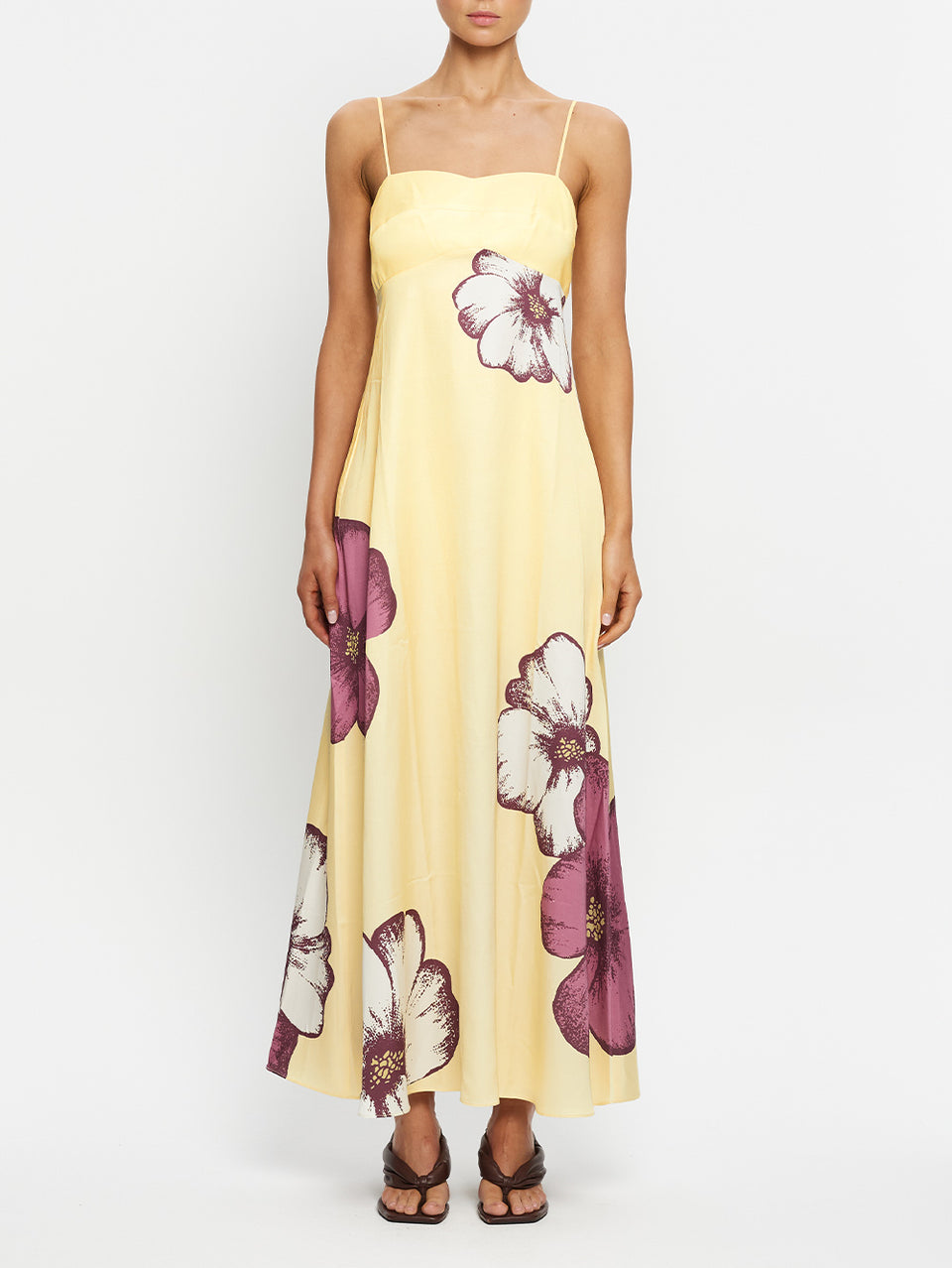Paros Maxi Dress | Yellow Floral Maxi Dress - KIVARI KIVARI International Paros Maxi Dress | Yellow Floral Maxi Dress - KIVARI KIVARI International