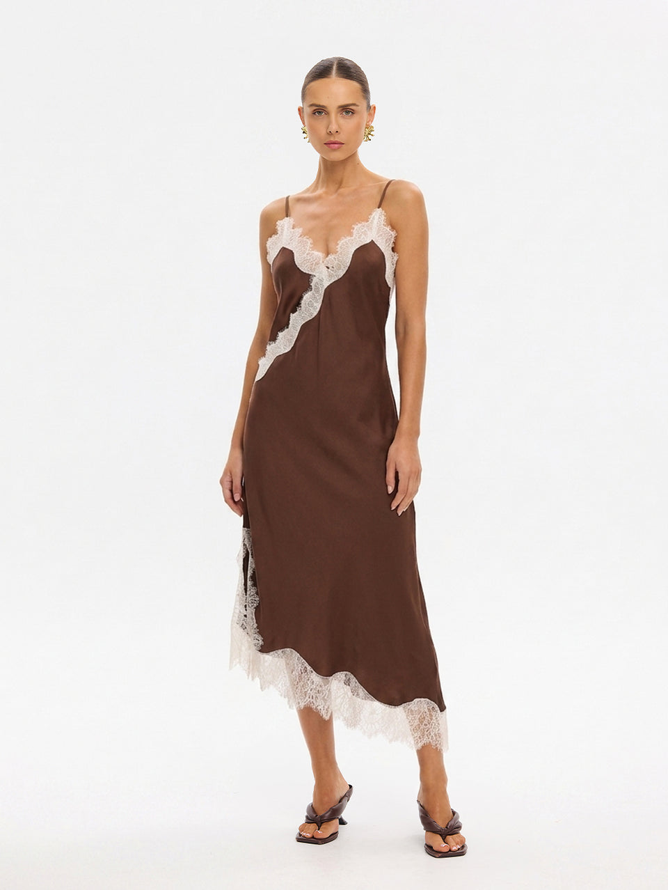 Anki Midi Dress - Chocolate