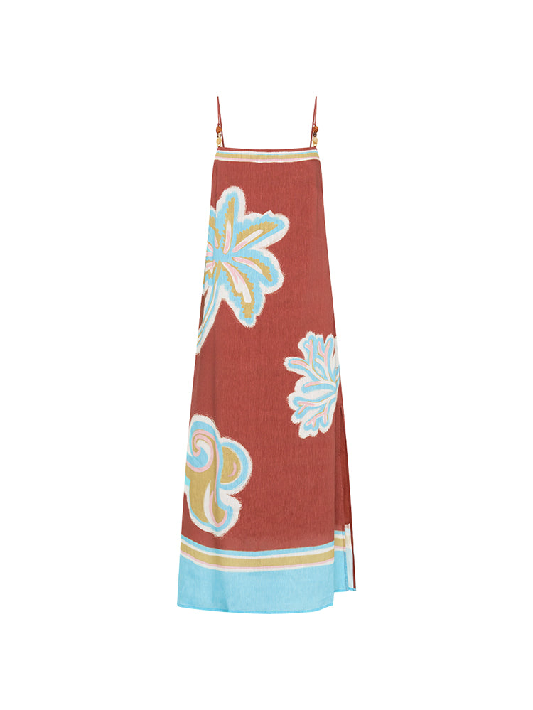 LD399MAR_Enzo Midi Dress_Maroon_GHOST