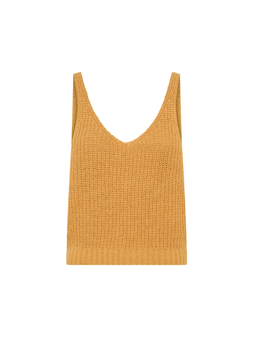 Lana Knit Cami Tan KIVARI | Burnt orange knit cami top