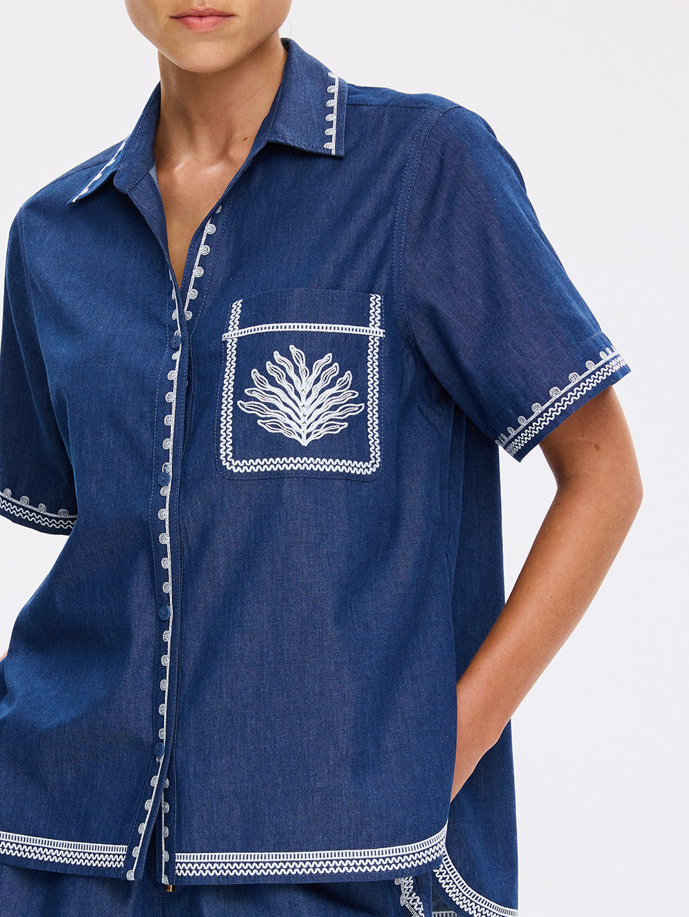 Emile Chambray Shirt | Blue Chambray Shirt - KIVARI – KIVARI