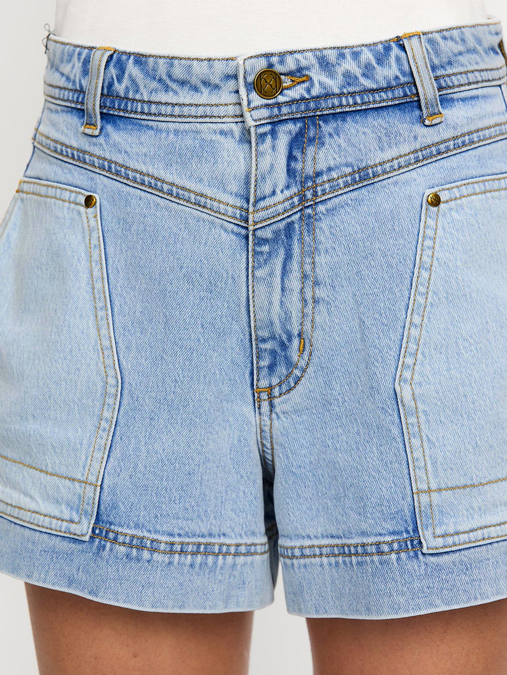 Florence Denim Short | Two Toned Denim | KIVARI – KIVARI International