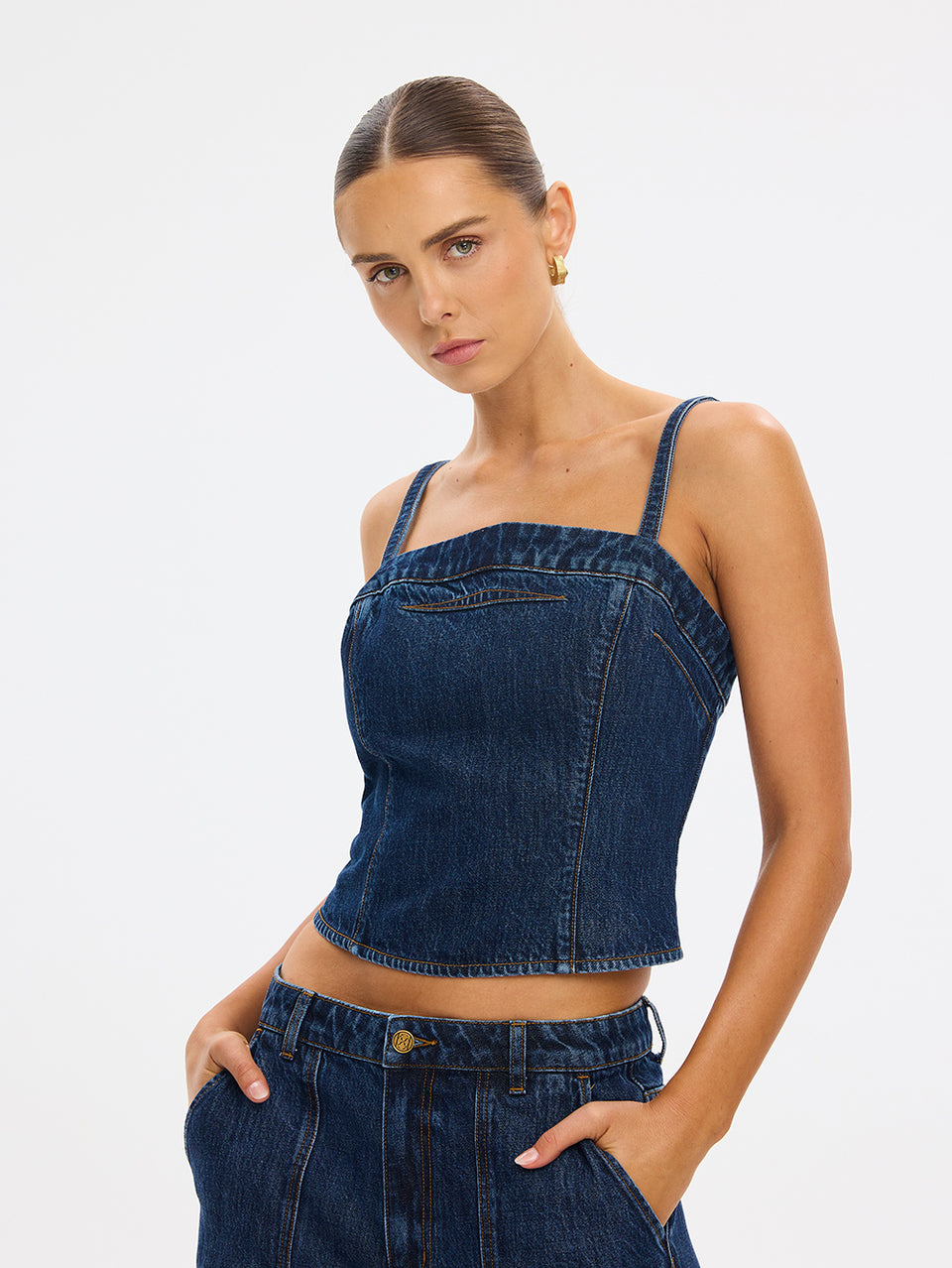 Nixie Denim Top