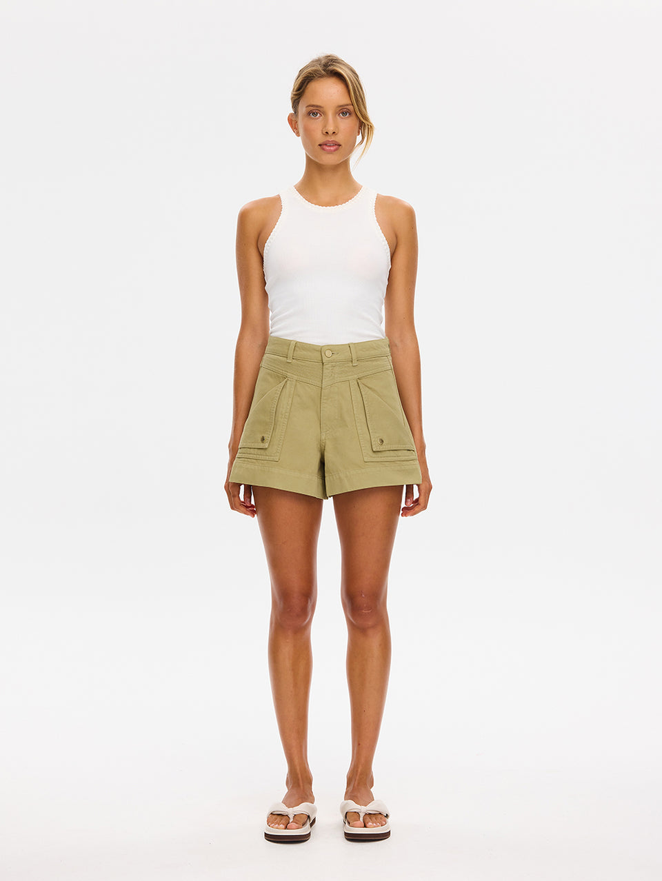 Celene Denim Short - Olive