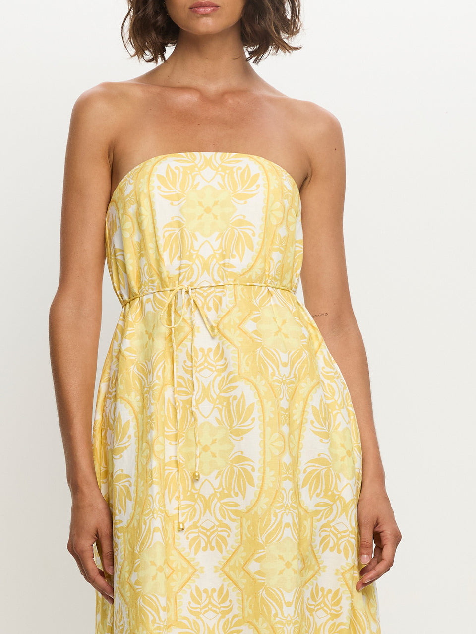 yellow strapless maxi dress Madeline Strapless Maxi Dress – KIVARI International