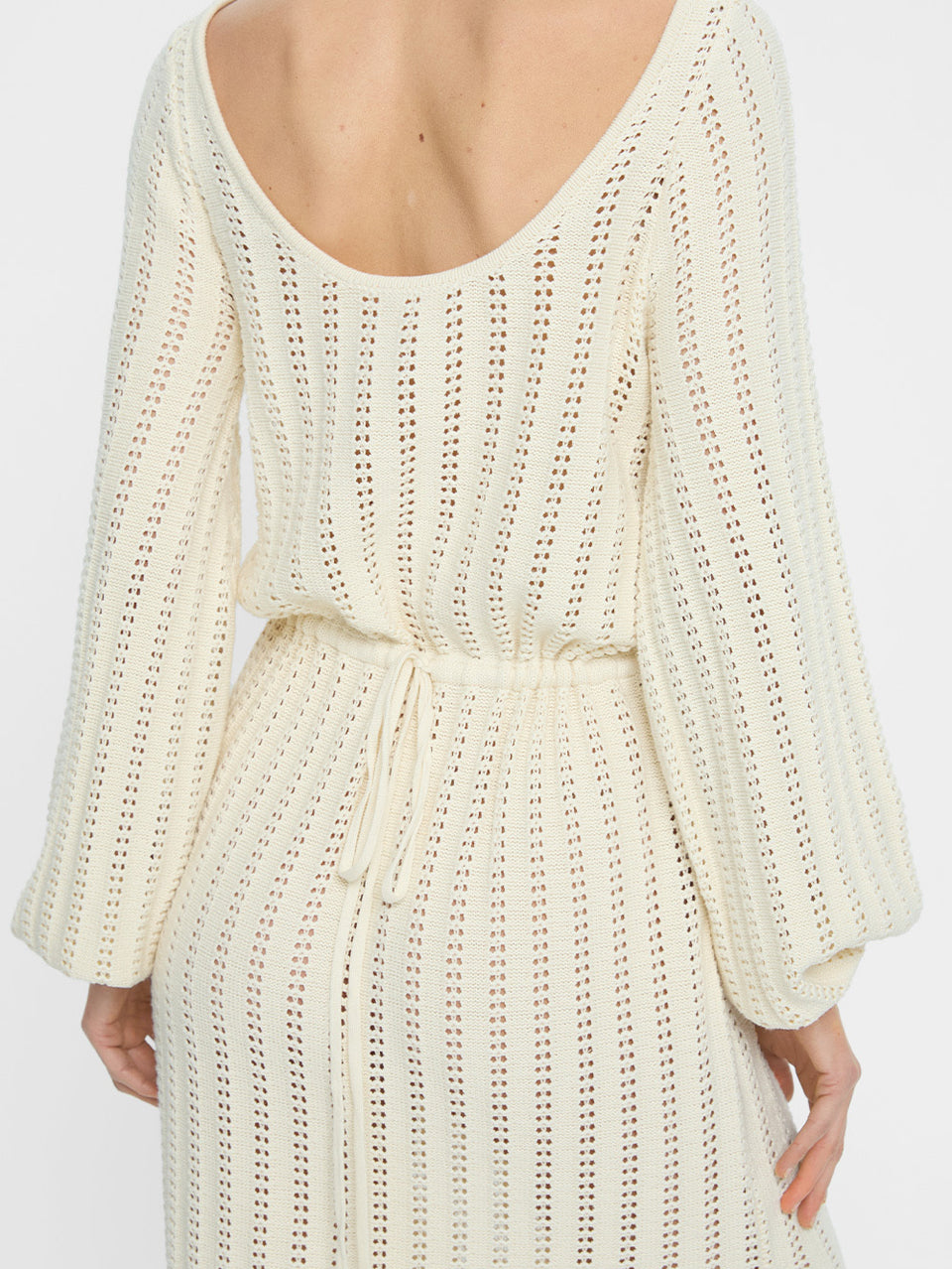 Noa Knit Dress Cream KIVARI | Model wears cream knit dress