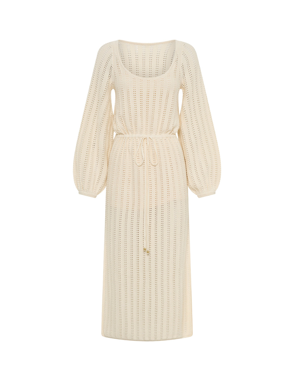 Noa Knit Dress Cream KIVARI | Model wears cream knit dress