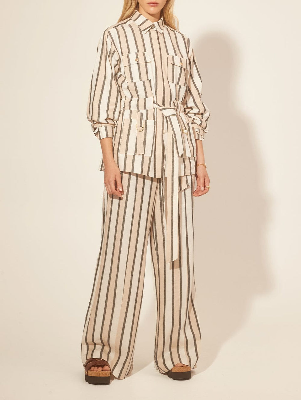 Oaklee Jacket KIVARI | Model wears stripe jacket