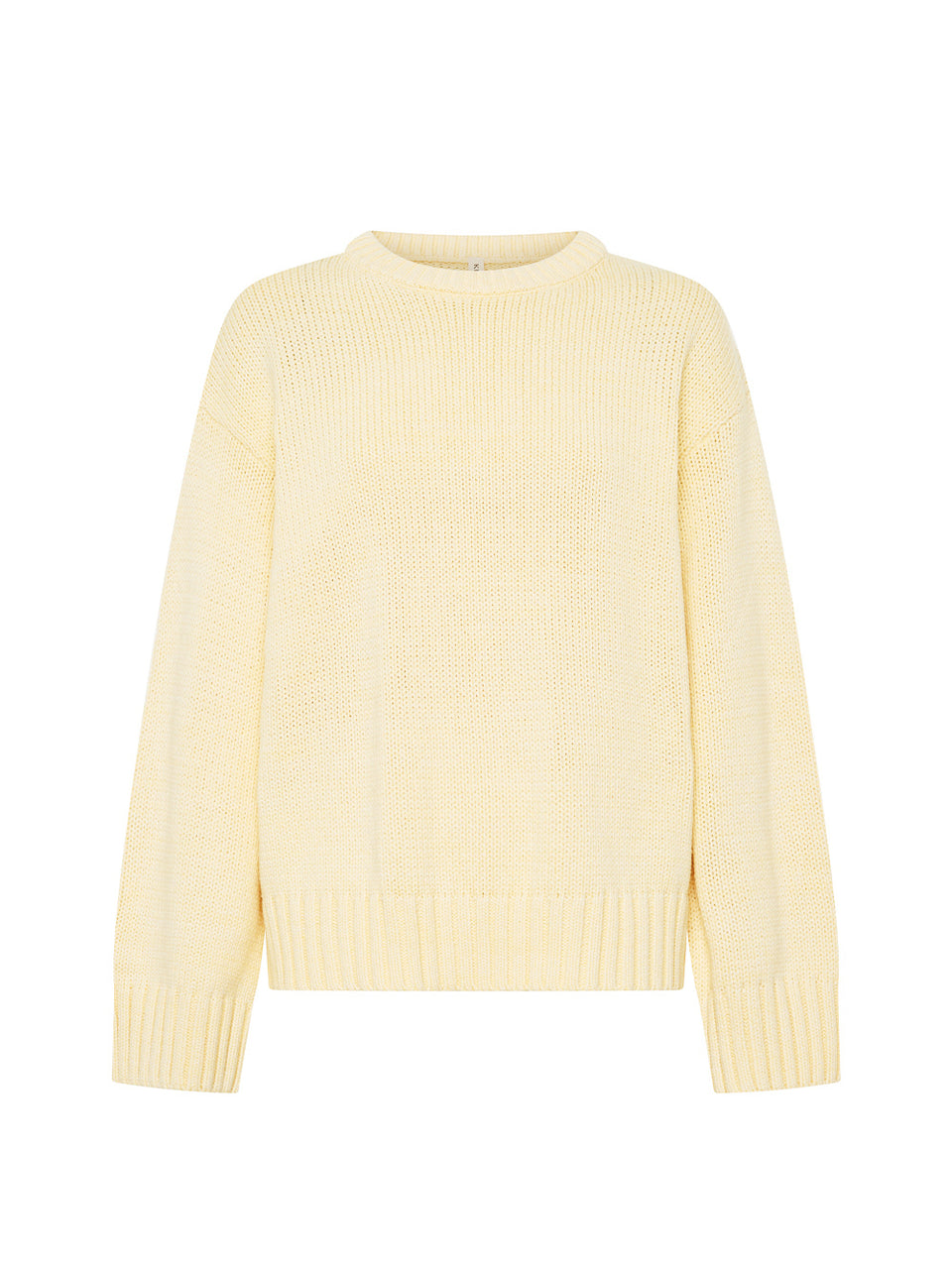 Light yellow sweater on a white background
