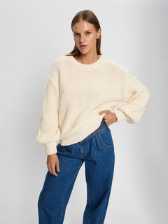 Olesia Knit Sweater - Cream