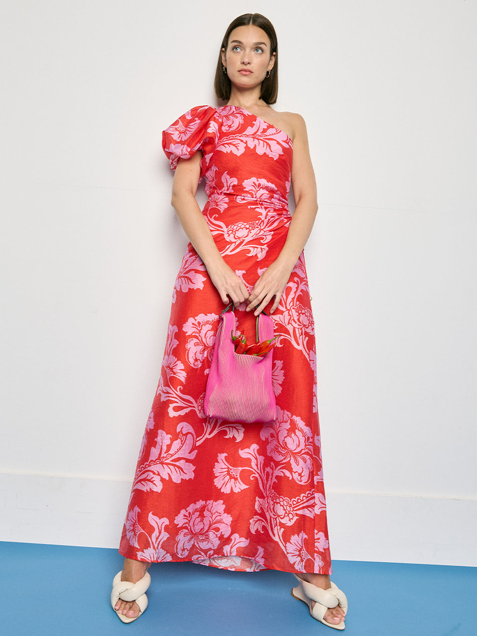 kivari one shoulder dress Olina One Shoulder Maxi Dress