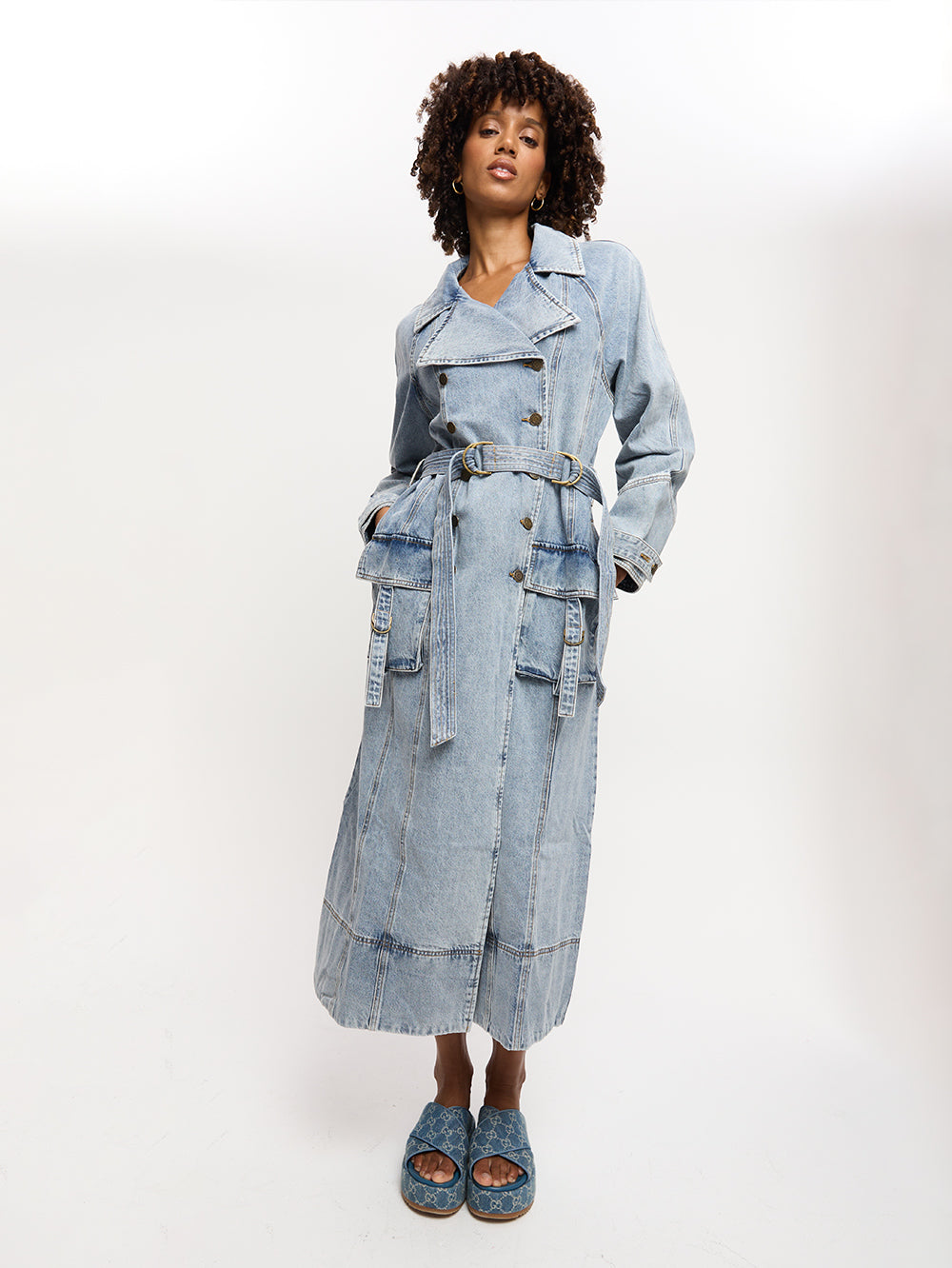 Denim coat best sale