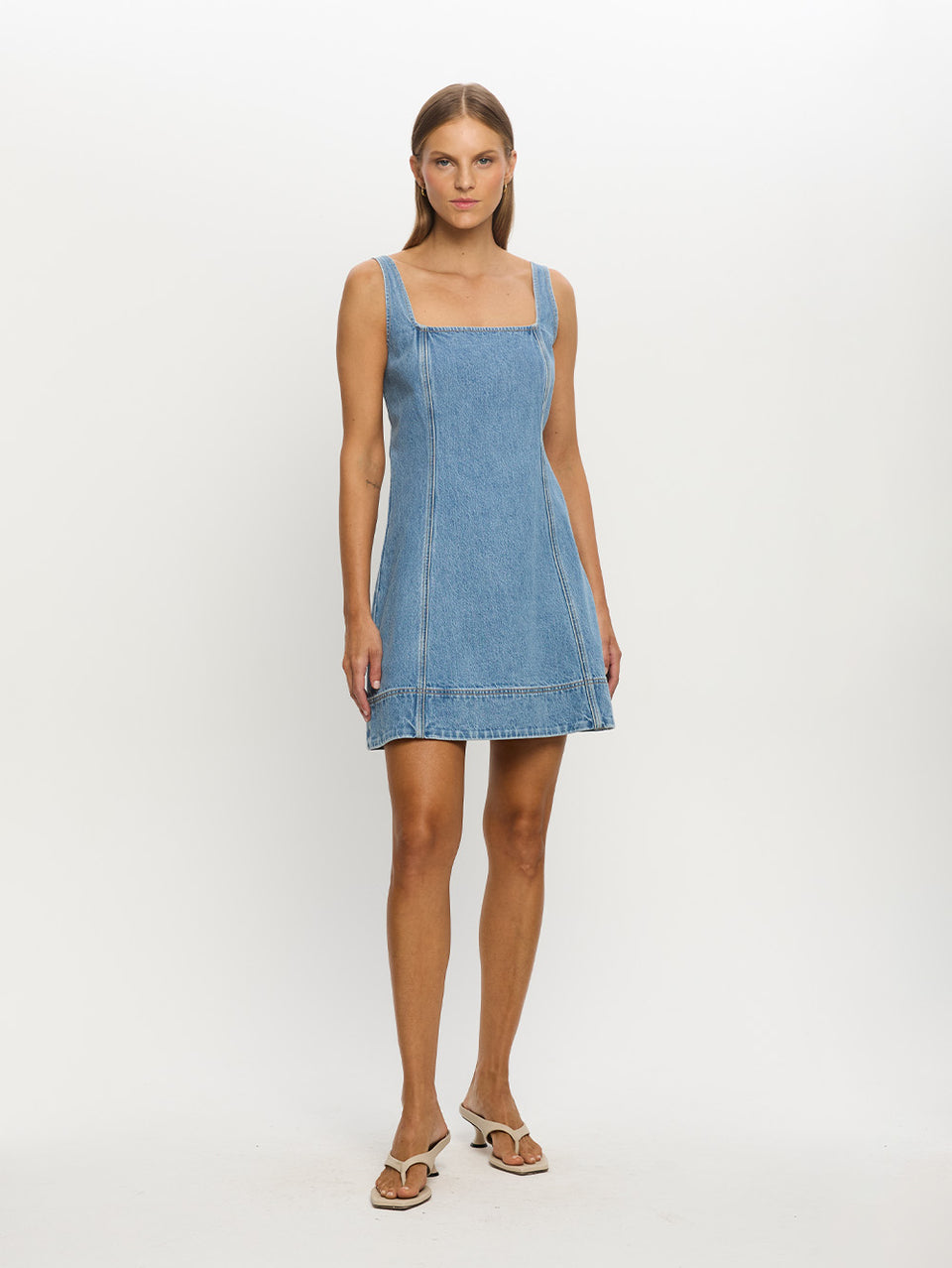 arwen denim mini dress Arwen Denim Mini Dress Black