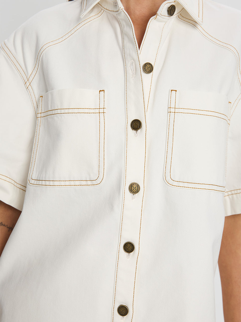 Paloma Denim Shirt - White