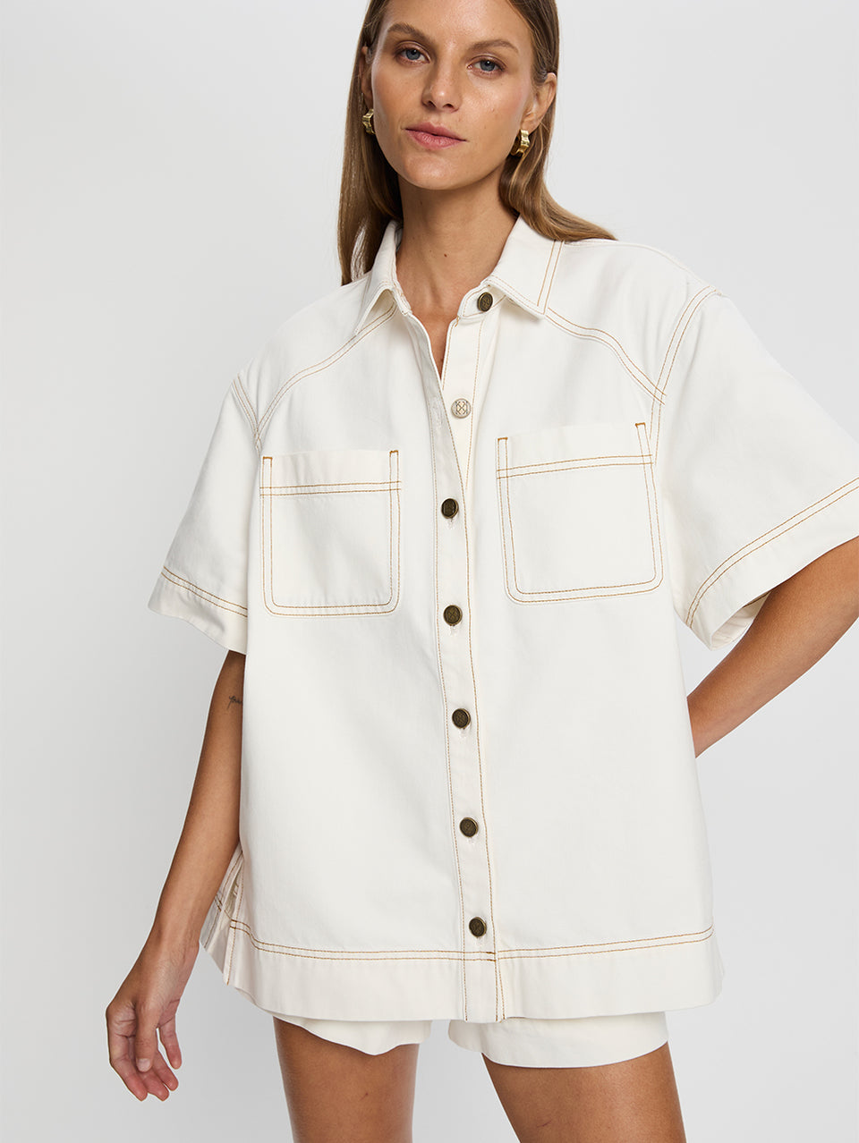 Paloma Denim Shirt - White