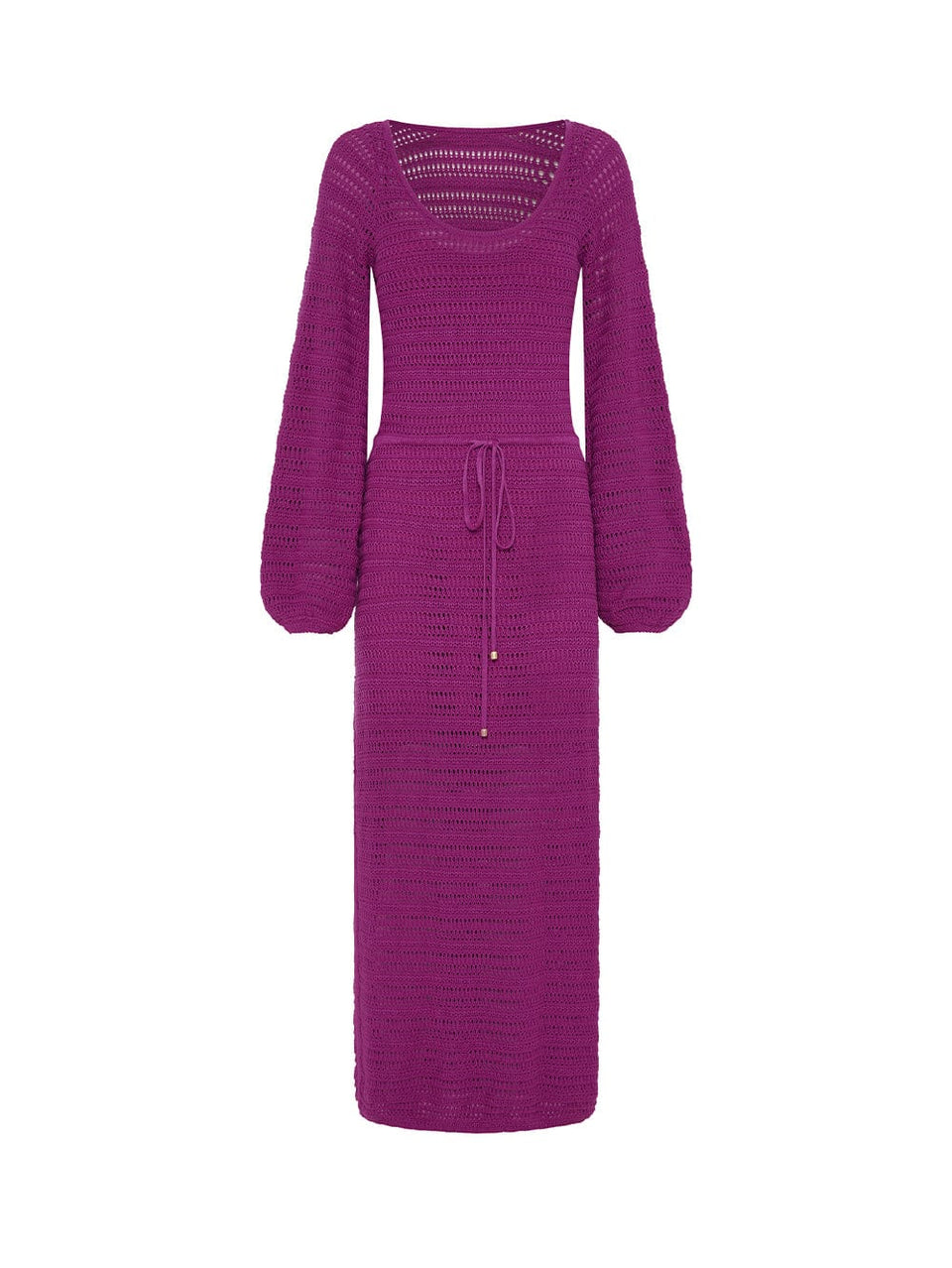 Pepe Knit Dress Purple KIVARI | Purple knit midi dress