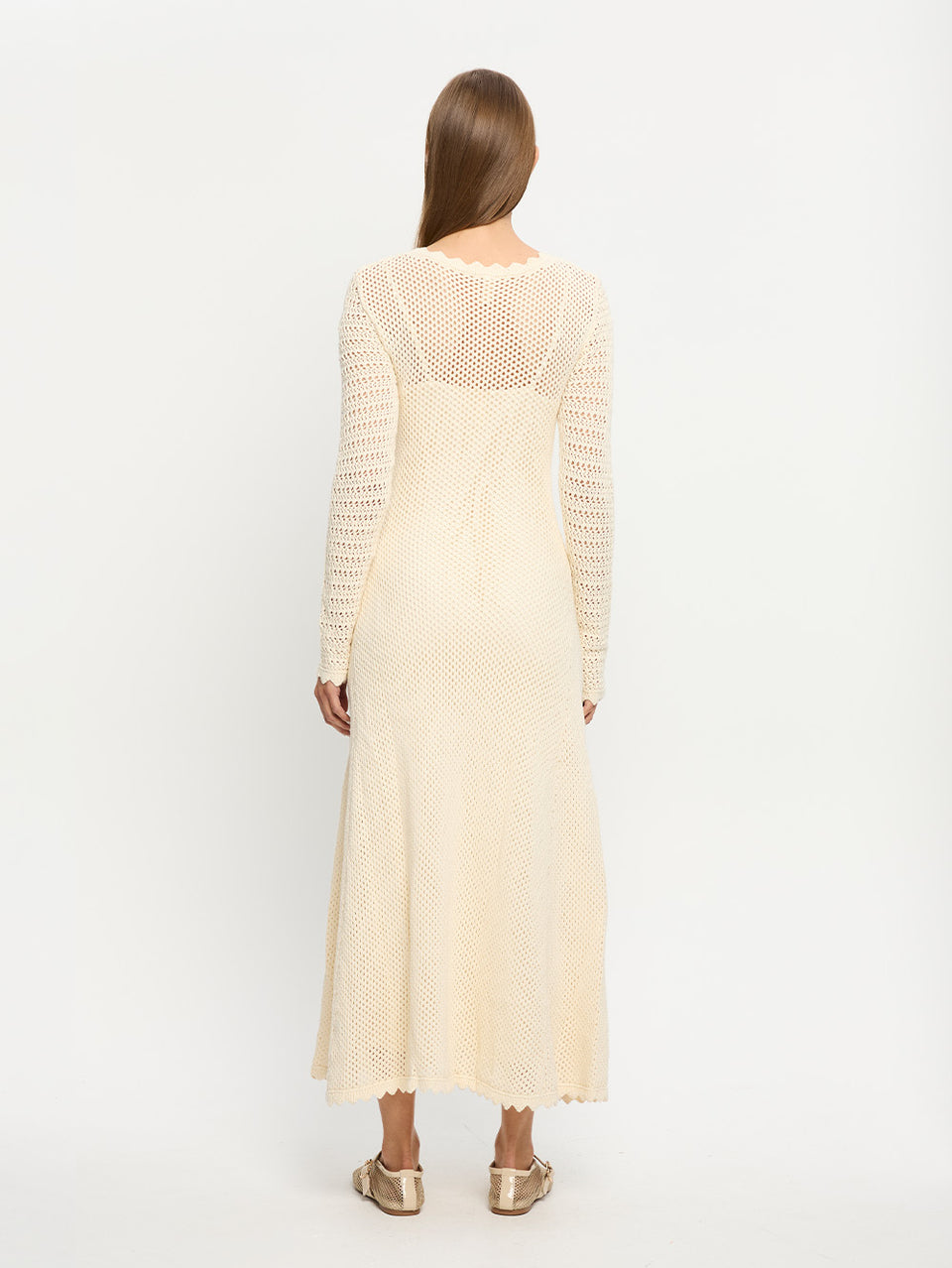 Ingrid Knit Midi Dress - Cream | KIVARI International Ingrid Knit Midi Dress - Cream | KIVARI International