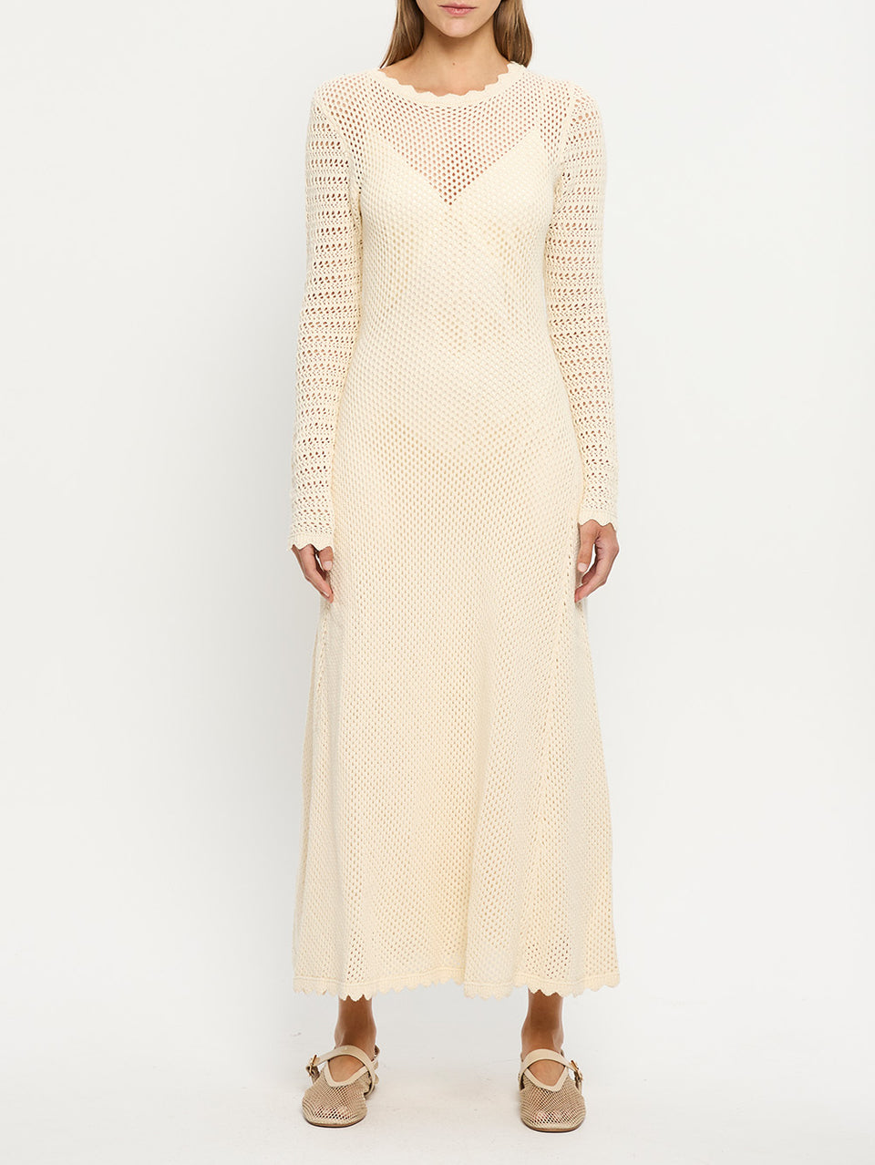 Ingrid Knit Midi Dress - Cream Ingrid Knit Midi Dress - Cream