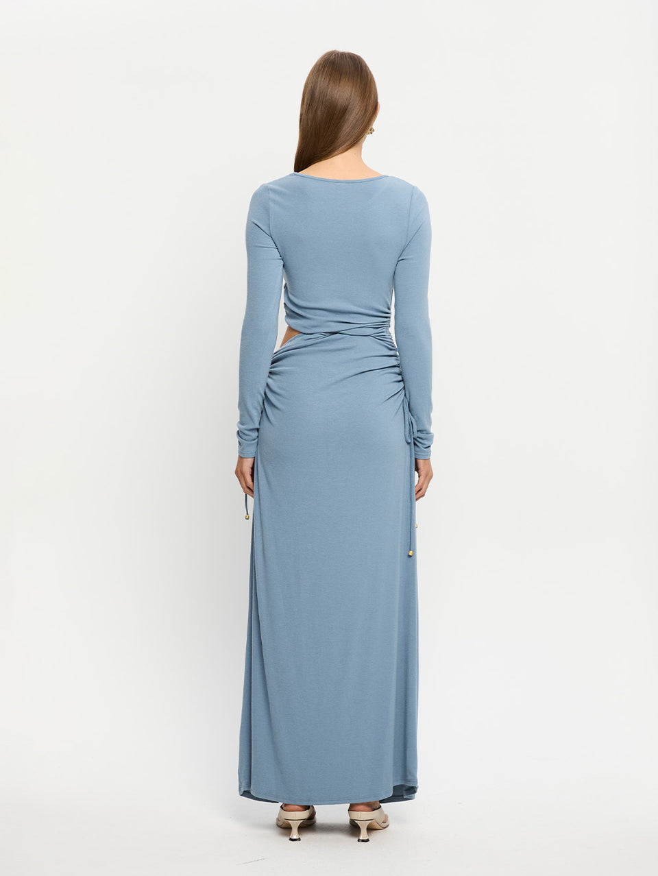 Vanessa Knit Midi Dress KIVARI | Blue midi dress