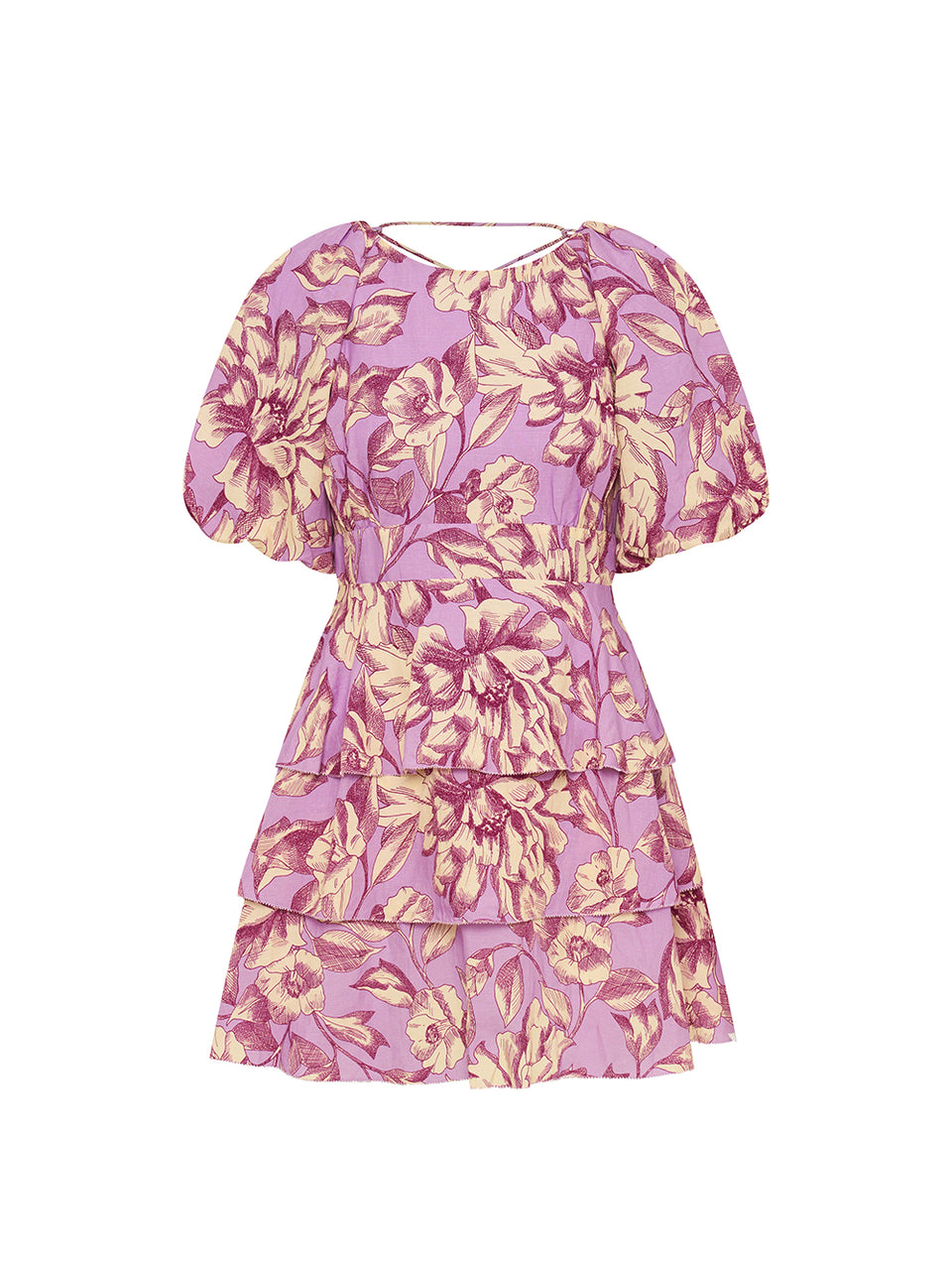 Reyna Mini Dress KIVARI | Purple floral mini dress