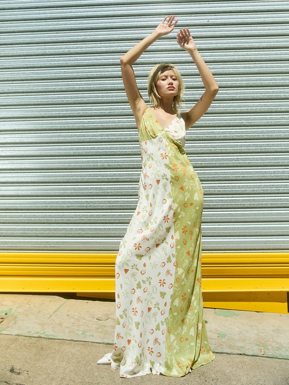 Buy YELLOW PRINTED SUMMER BACKLESS MAXI DRESS for Women Online in India