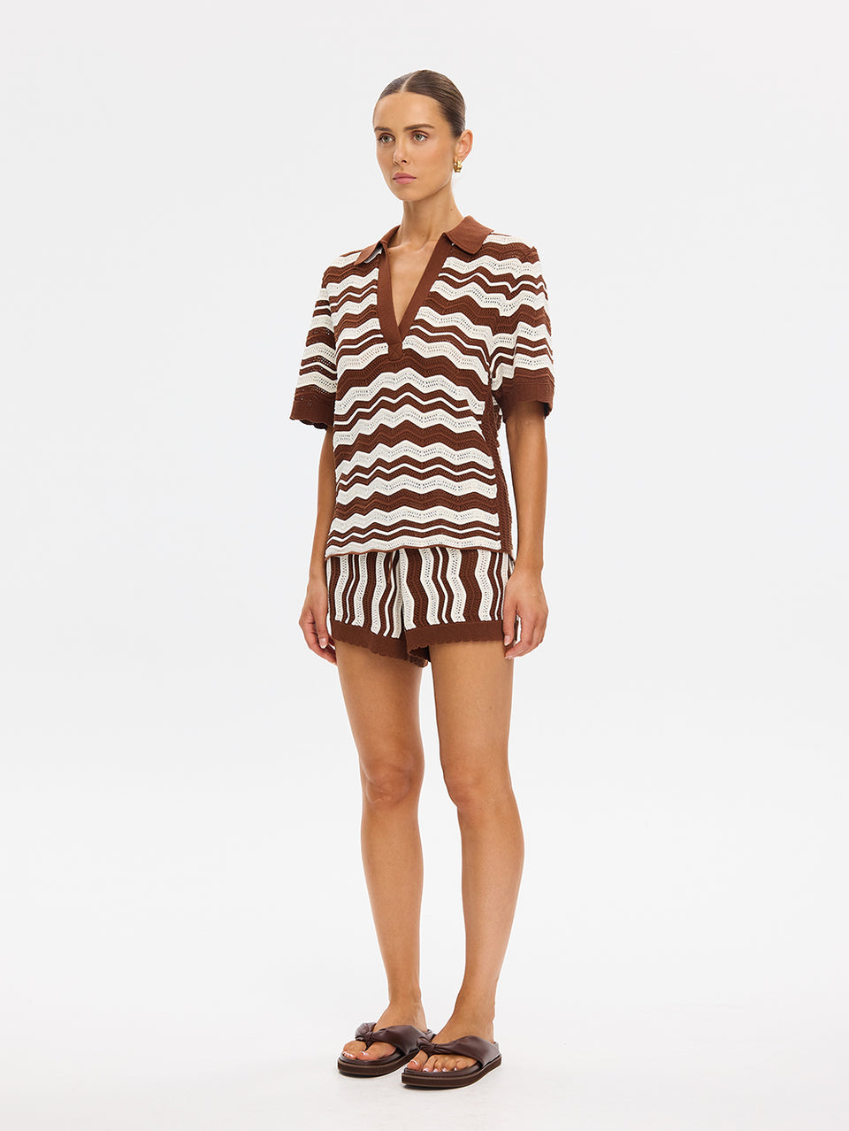 Sarah Knit Polo Top