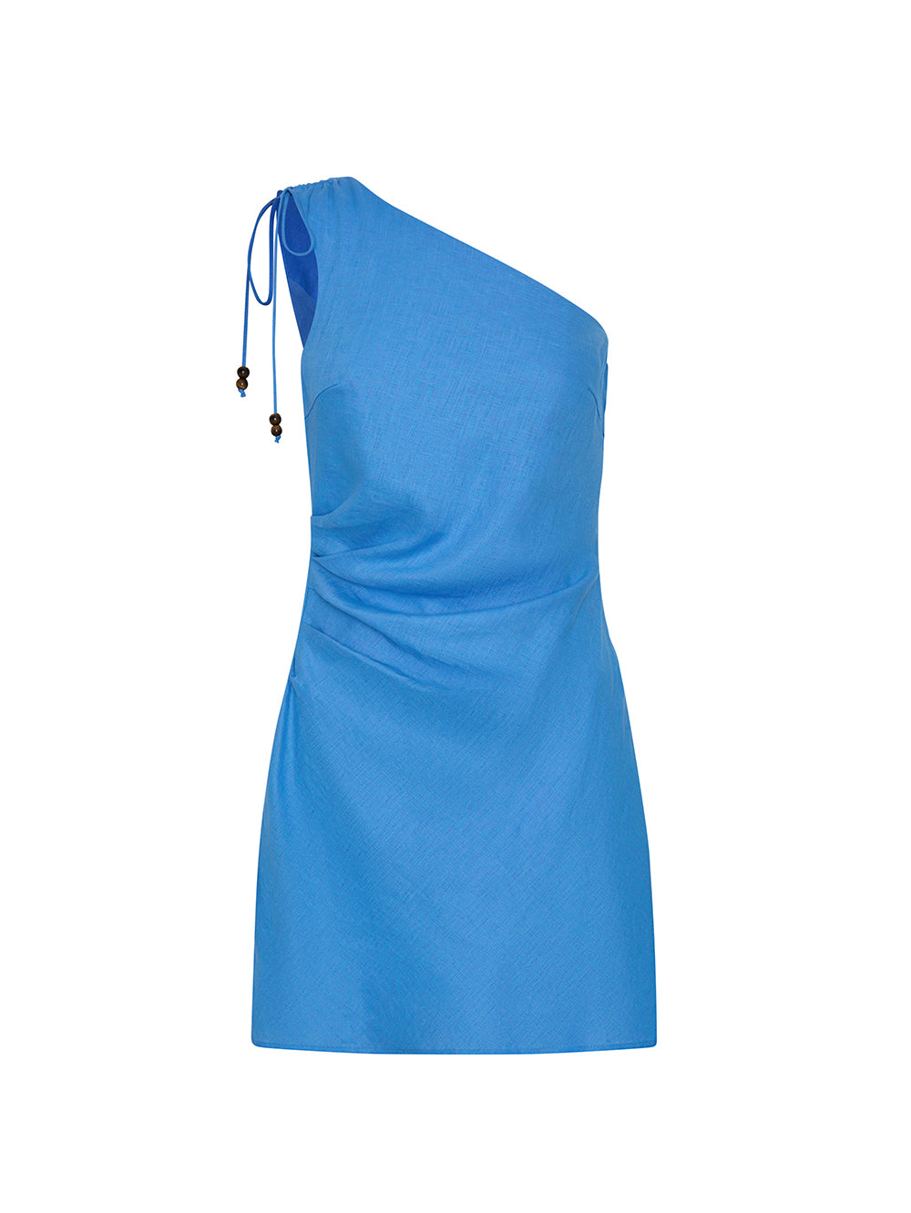 Saskia Mini Dress | Blue One Shoulder Mini Dress - KIVARI – KIVARI