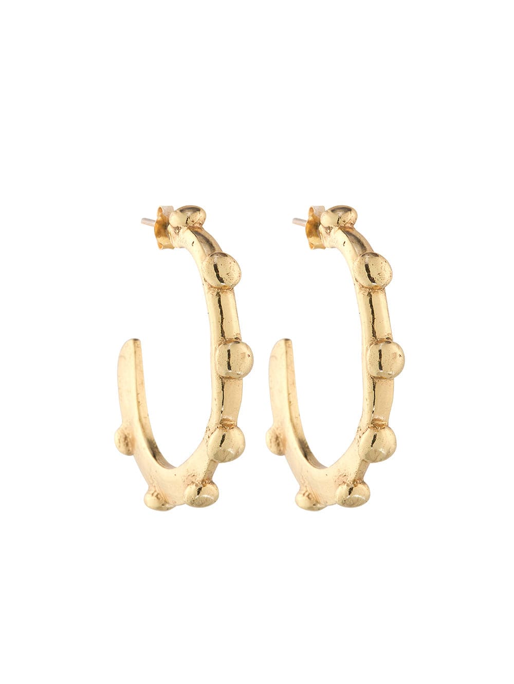 Solita Earrings Large KIVARI | Gold hoops with droplets