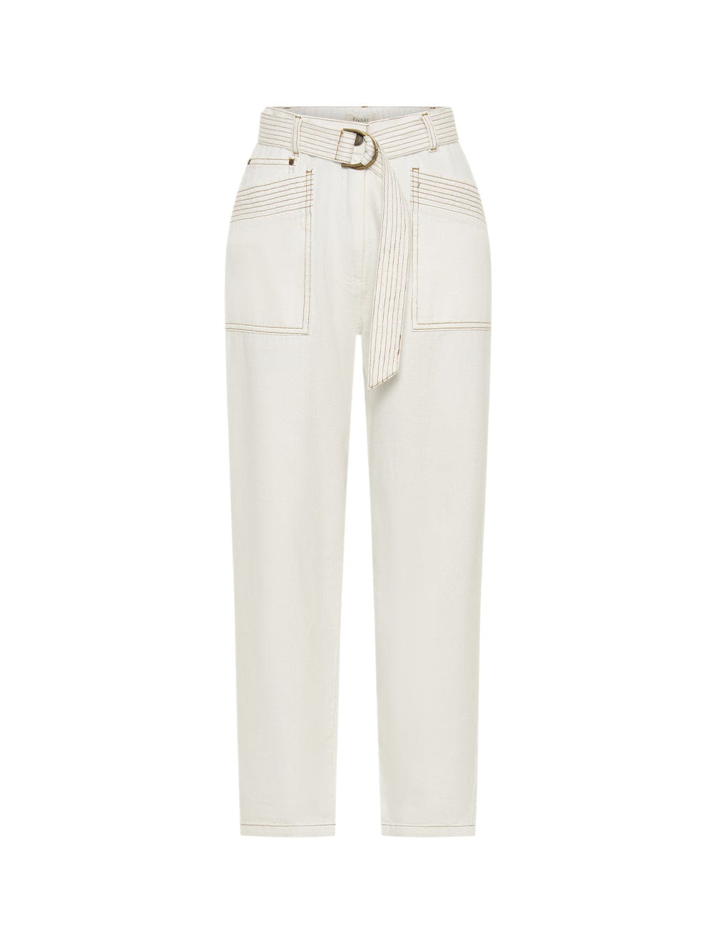 Stevie Denim Jean Cream KIVARI | Cream denim jeans