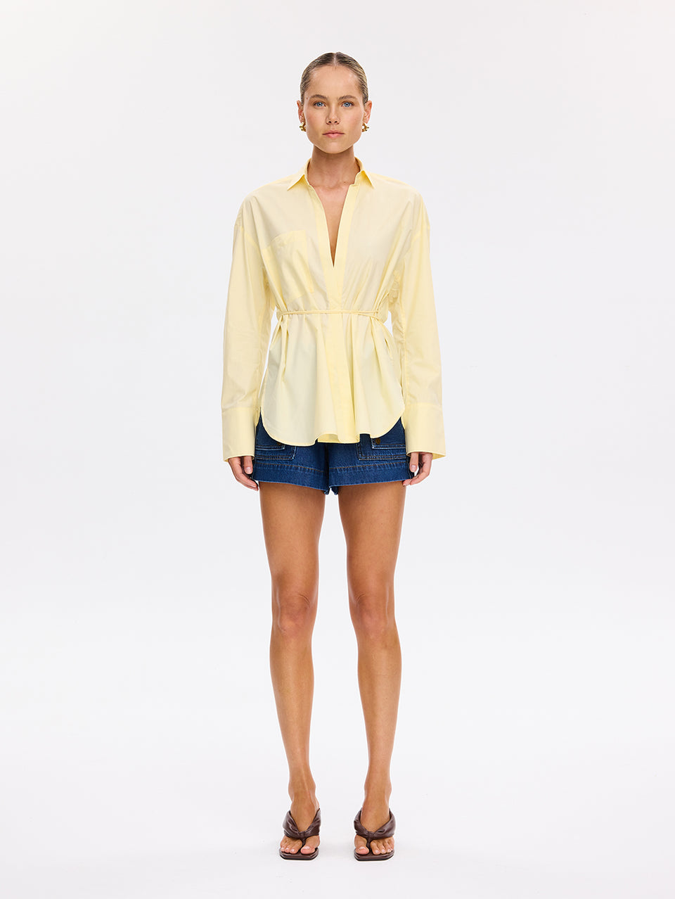 T252BUT-DREW-TIE-BACK-SHIRT-BUTTER-01