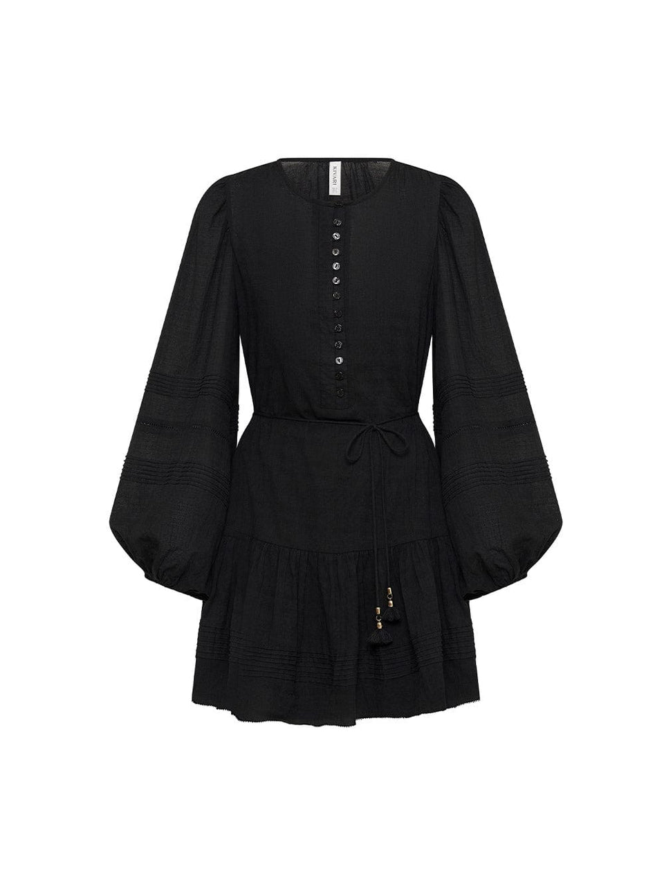 KIVARI Xanthe Babydoll Mini Dress | Black Mini Dress