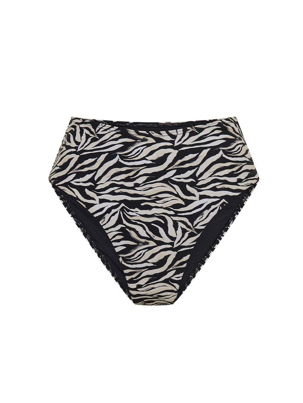 Zenya High Waist Bikini Bottom KIVARI | Zebra printed bikini bottoms