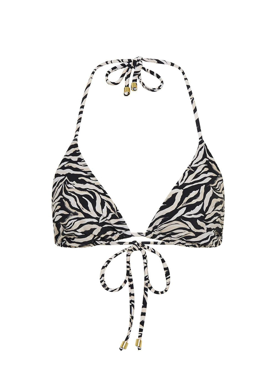 Zenya Triangle Bikini Top KIVARI | Zebra printed bikini top