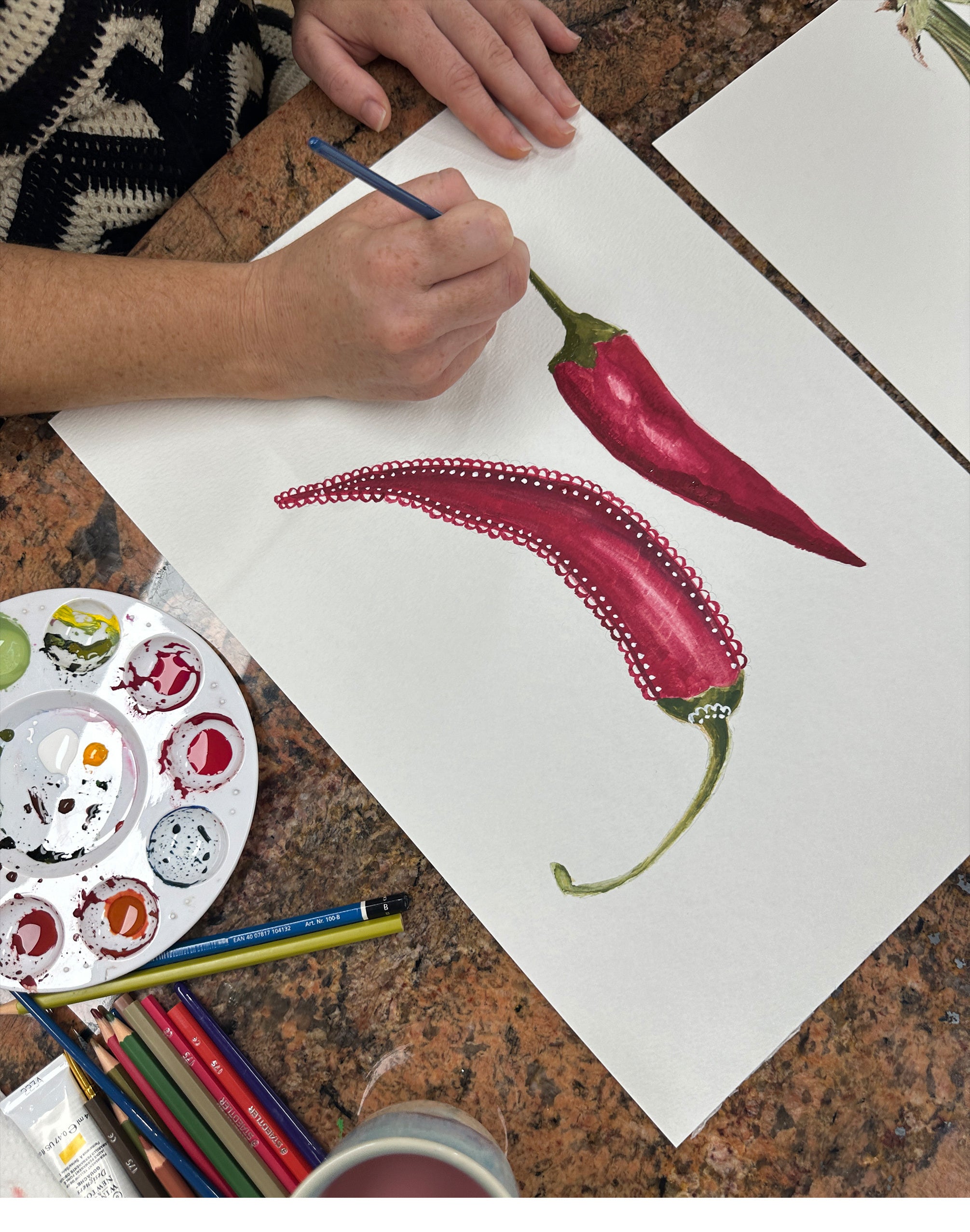 Chilli painting of KIVARI Juanita Print