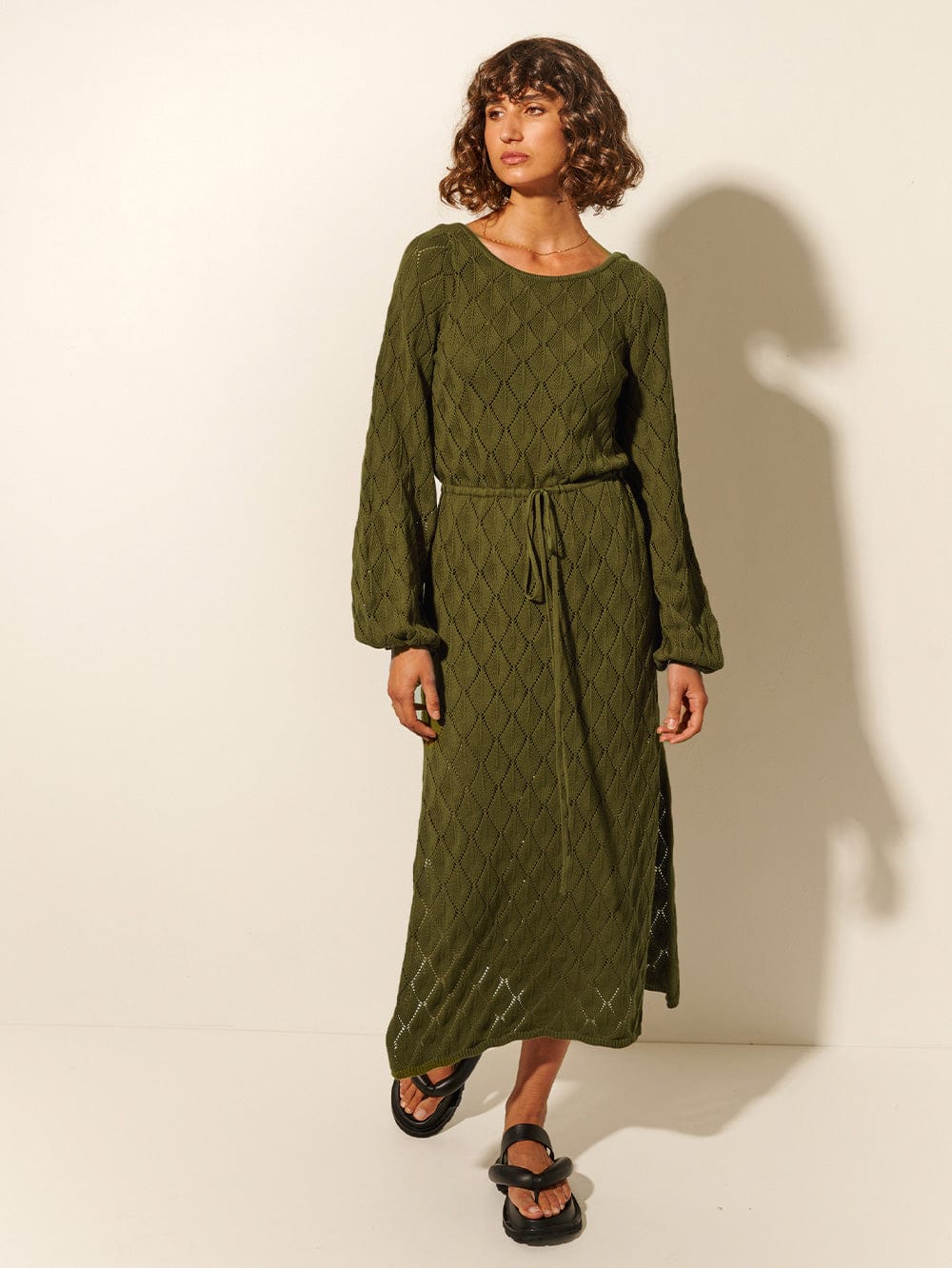 Claudia Knit Dress - Khaki