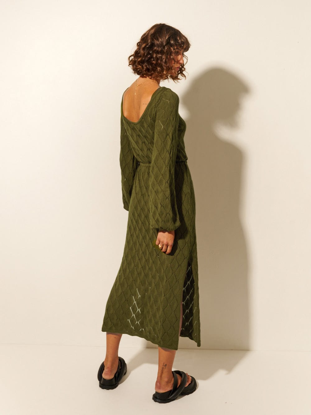Claudia Knit Dress - Khaki