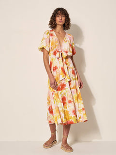 Genevieve Tie Front Midi Dress