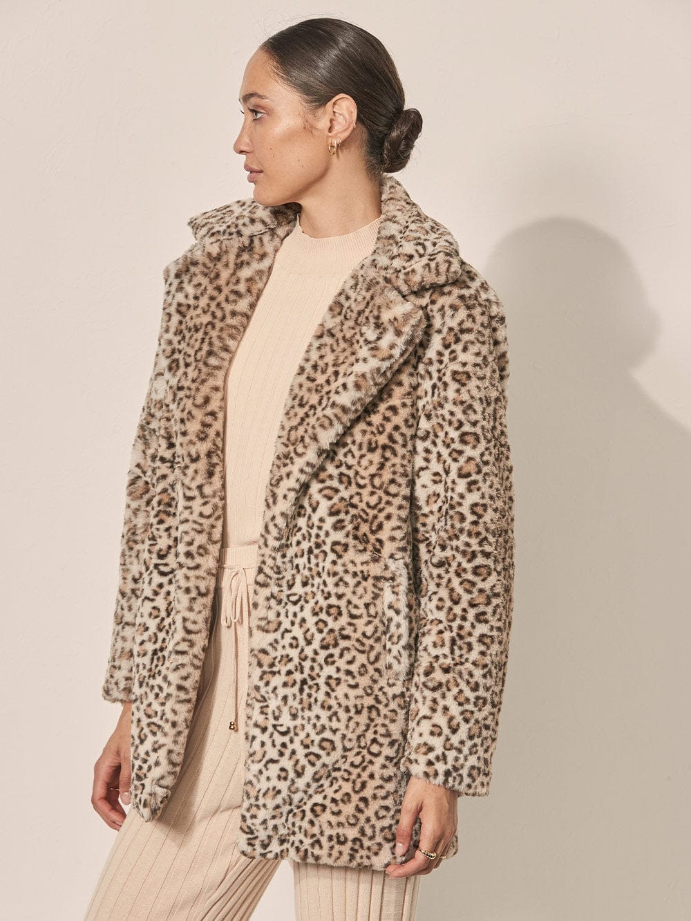 Harlow Leopard Faux Fur Coat