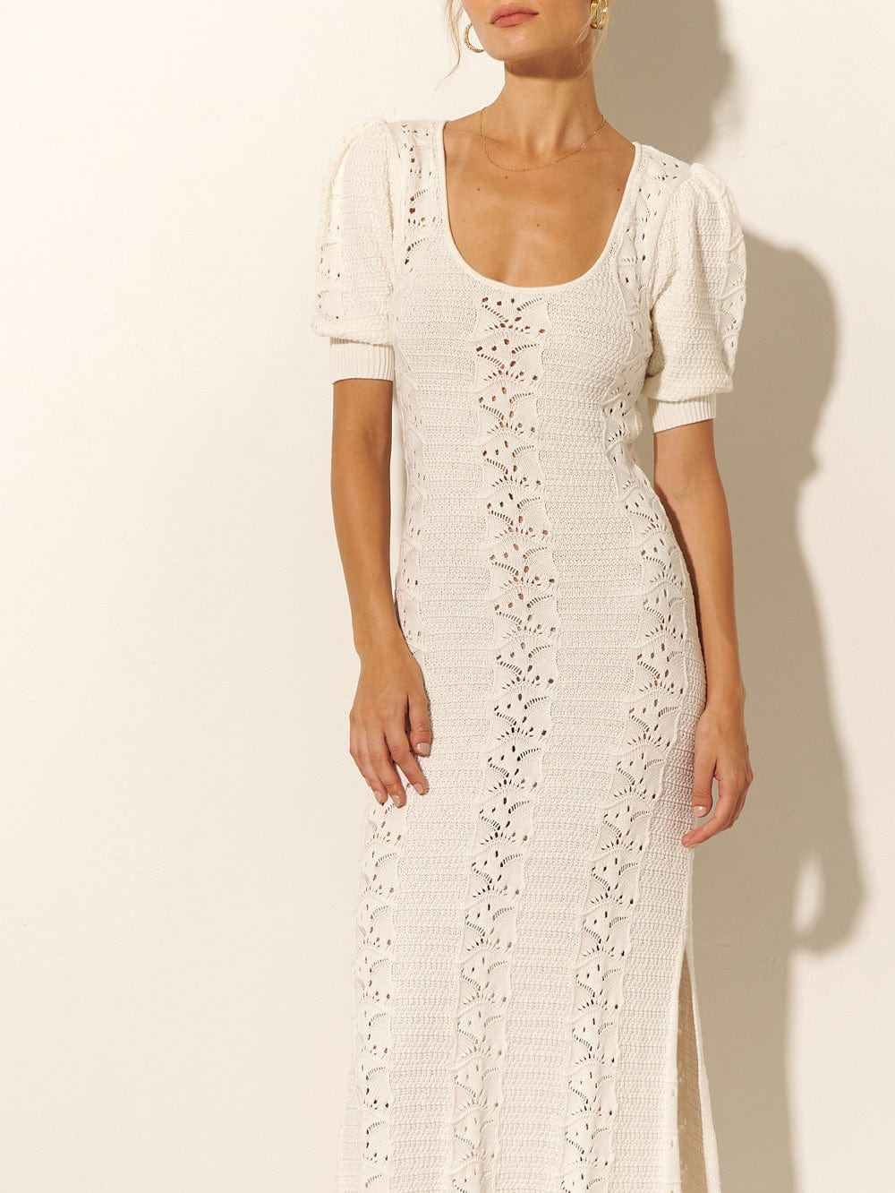 Helena Knit Midi Dress - Ivory